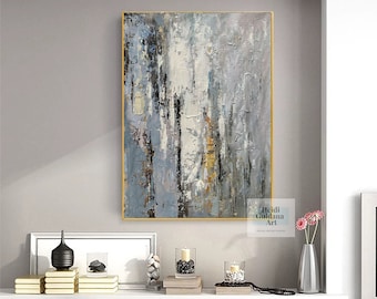 Textured Wall Art Abstract Painting Contemporary Painting on Canvas Large Canvas Wall Art Oversize Painting Living Room Wall Art Decor H675
