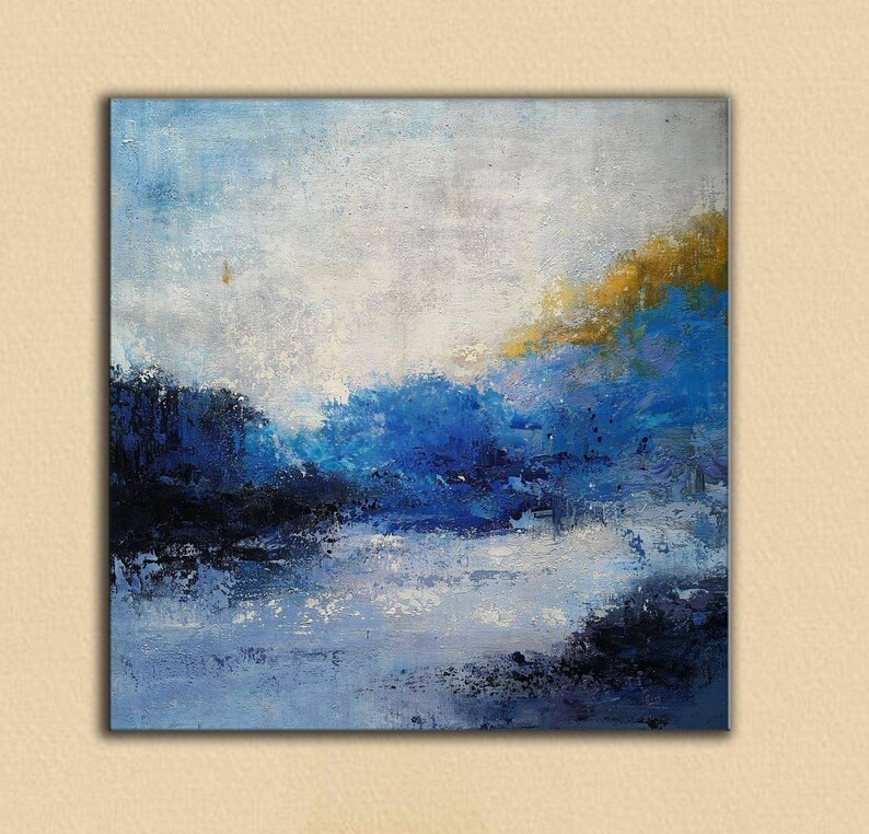 Large Acrylic Painting Living Room Wall Art Contemporary Art Etsy