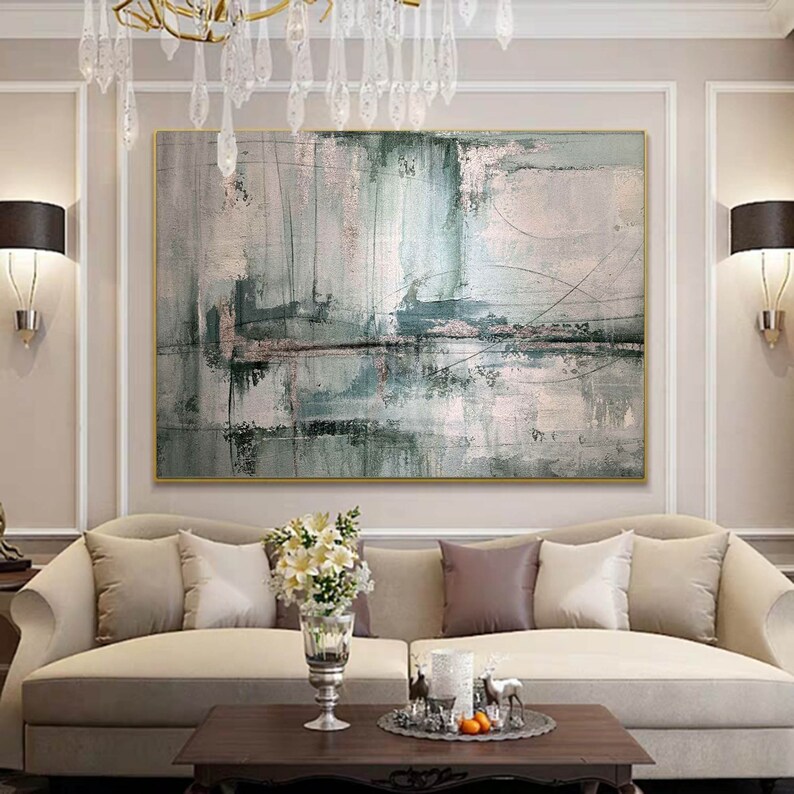 Dining Room Paintinglarge Abstract Wall Artlarge Oil Etsy