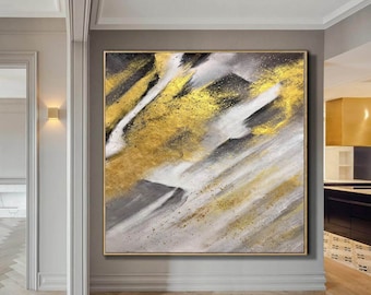 abstrakte Malerei auf Leinwand Goldmalerei moderne abstrakte Kunst abstraktes Bild modernes modernes abstraktes Gemälde große Leinwand abstrakte Kunst abstraktes Bild H310