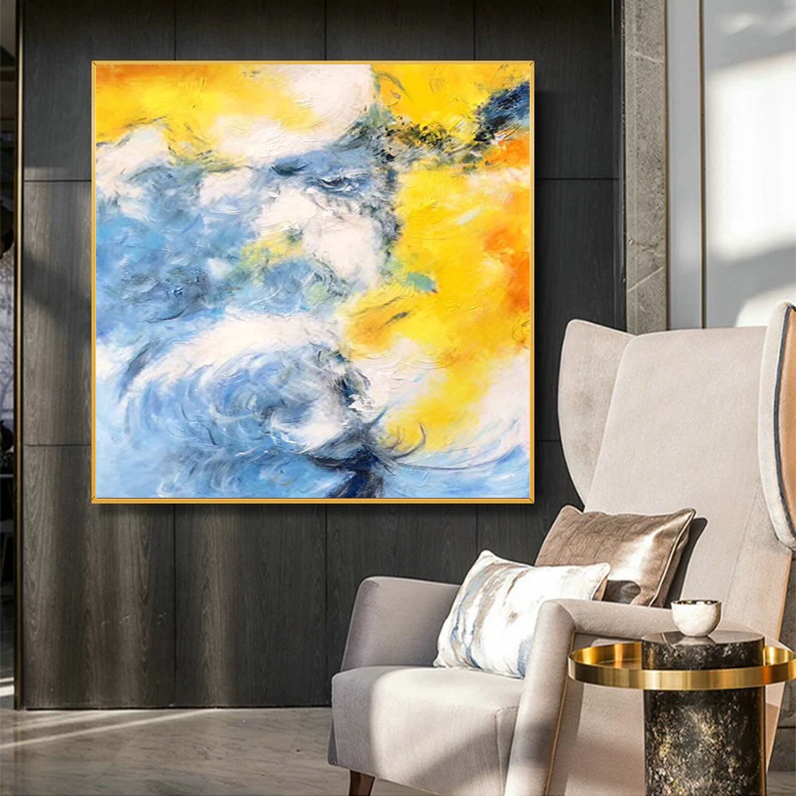 Large canvas wall art abstrat wall art framedlarge abstract Etsy