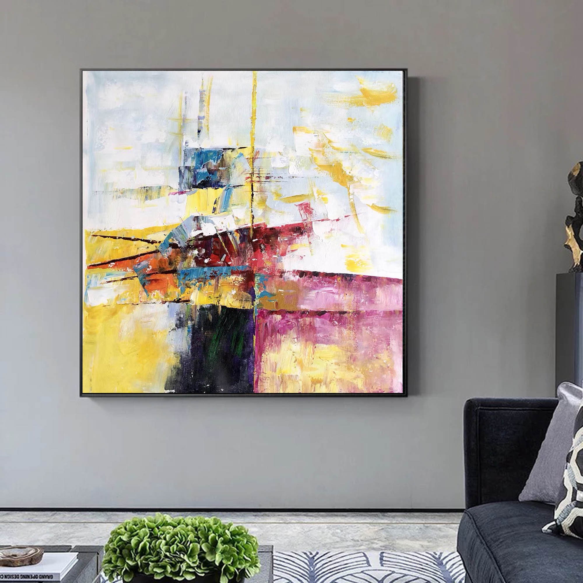 Large Canvas Artoversized Canvas Artlarge Wall Art Abstract Etsy