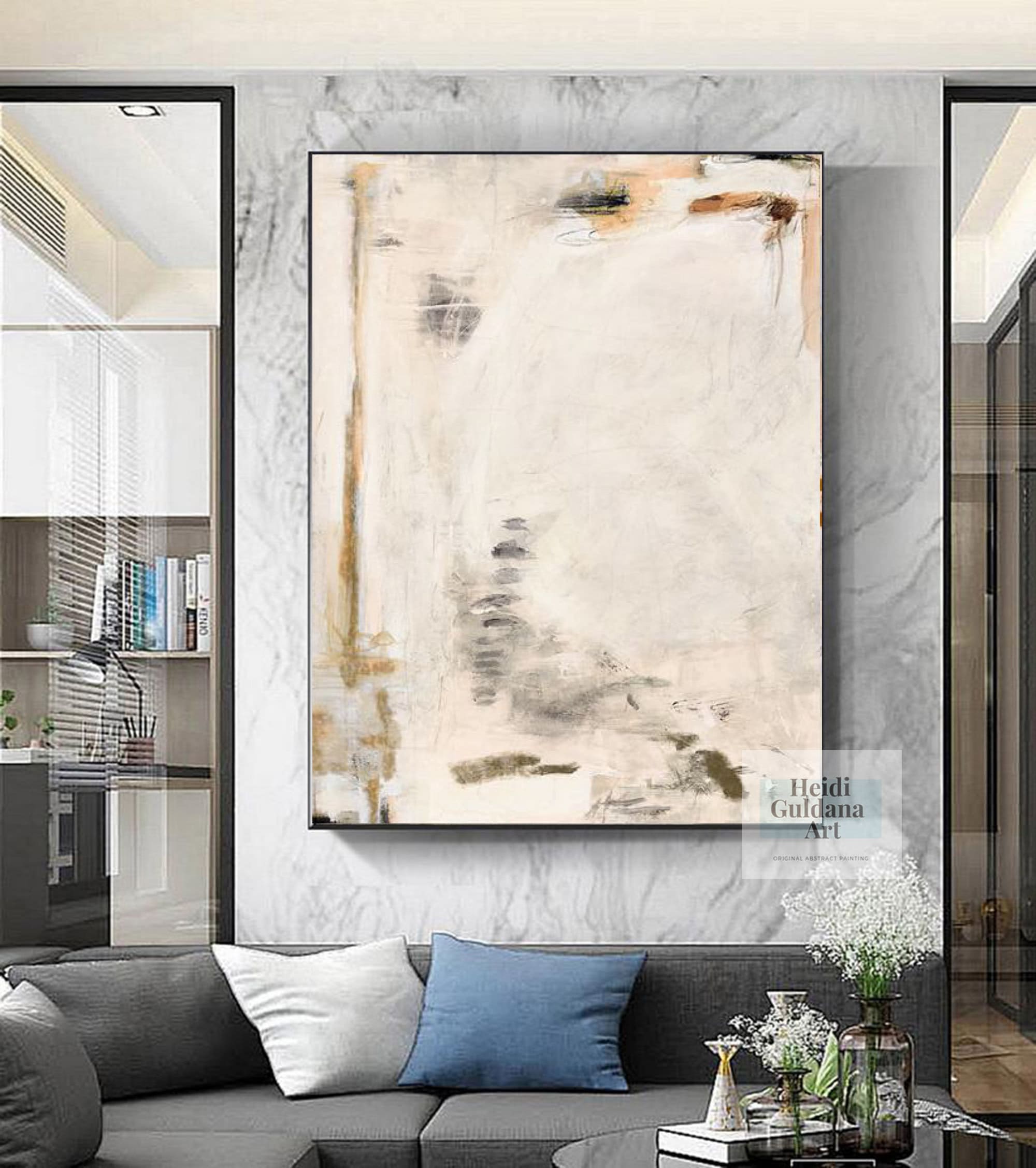 Extra Large Abstract Art, Original Art Painting on Canvas, Hand-painted ...