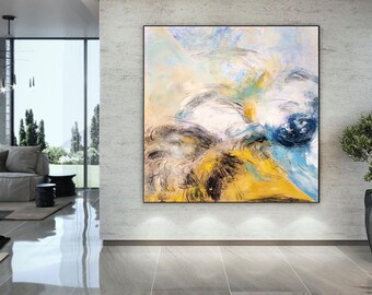 oversized wall art,large acrylic painting,large canvas wall art, textured wall art canvas painting, minimalist wall art,office painting H283