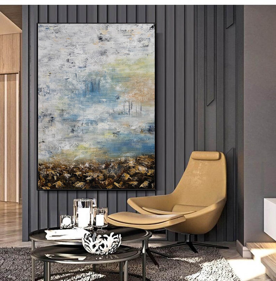 Oversized Wall Artmodern Abstract Painting Landscapelarge - Etsy
