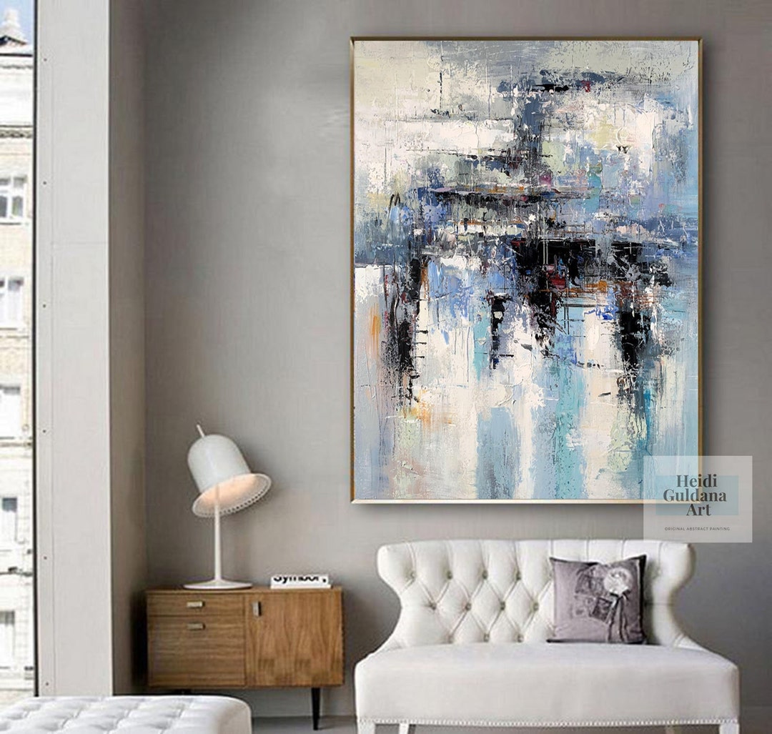 Extra Large Wall Art Abstract, Original Oil Painting on Canvas, Modern ...
