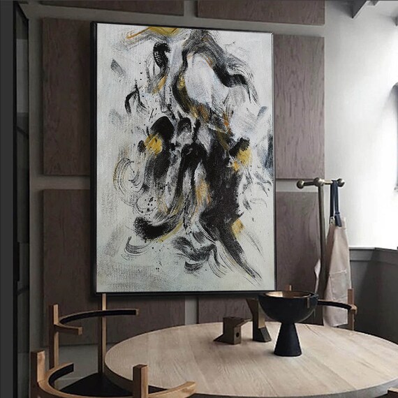 Extra large canvas wall artlarge abstract paintingframed Etsy