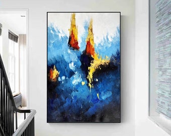 modern abstract painting on canvas,extra large wall art canvas,extra large oil painting,contemporary wall art,large abstract painting H238