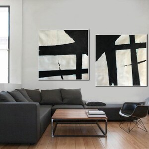 Black and White Modern Art Black and White Paintings Large Wall Art ...