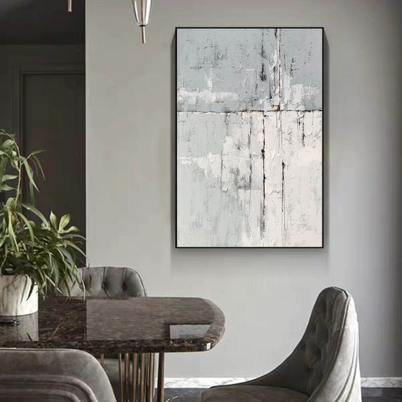 Extra Large Abstract Art Grey Painting Extra Large Wall Art Etsy