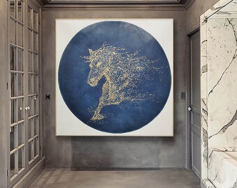 horse painting on canvas,original abstract painting acrylic,large canvas wall art,extra large wall art,abstract art,textured wall art H424