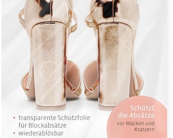 ProtectMyHeels - film protecteur transparent pour talons blocs - vous n'aurez plus jamais de talons cassés