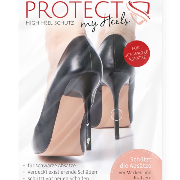 ProtectMyHeels - black heel protection foil - for already broken heels - never again broken heels