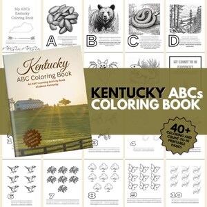 My Kentucky ABCs Malbuch: Ein Aktivitäts-ABC Lern- und Farbmalbuch für Kinder Alles über Kentucky | Kentucky Fakten | Kentucky Geschenke