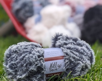 Fur Yarn Ultra Soft Three Pack | 90 m Yarn 200g | Fluffy Yarn | 100% Polyester | Faux Fur Yarn | Soft Yarn for Knitting