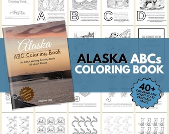 Alaska ABCs Coloring Book: Kids Learning Activity (Digital Download)