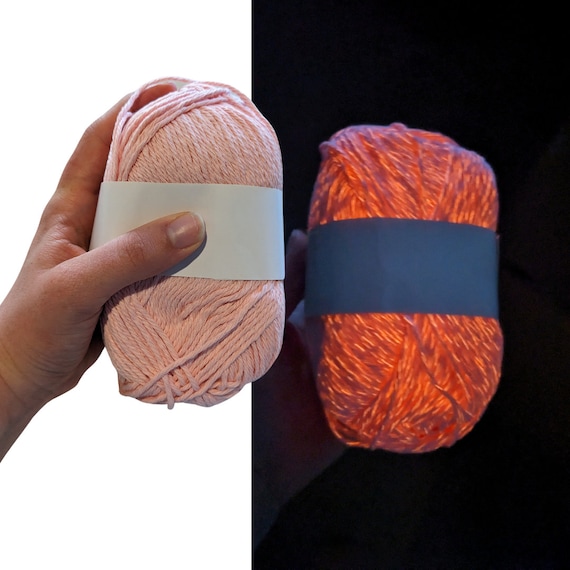 Glow in the Dark Yarn One Skein 55m Glow in the Dark Yarn for Crochet Glow  in the Dark Yarn for Knitting 