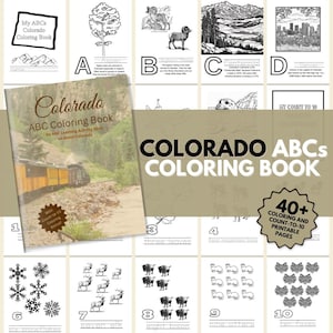 Colorado ABCs Coloring Book: A digital ABC Learning Activity Book all about Colorado | Colorado Printable | Colorado Coloring Book | Gifts