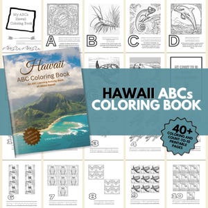 Hawaii ABCs Coloring Book: A Printable ABC Learning Activity Book All about Hawaii | Hawaii Gifts | Hawaii Coloring Books | Hawaii Books