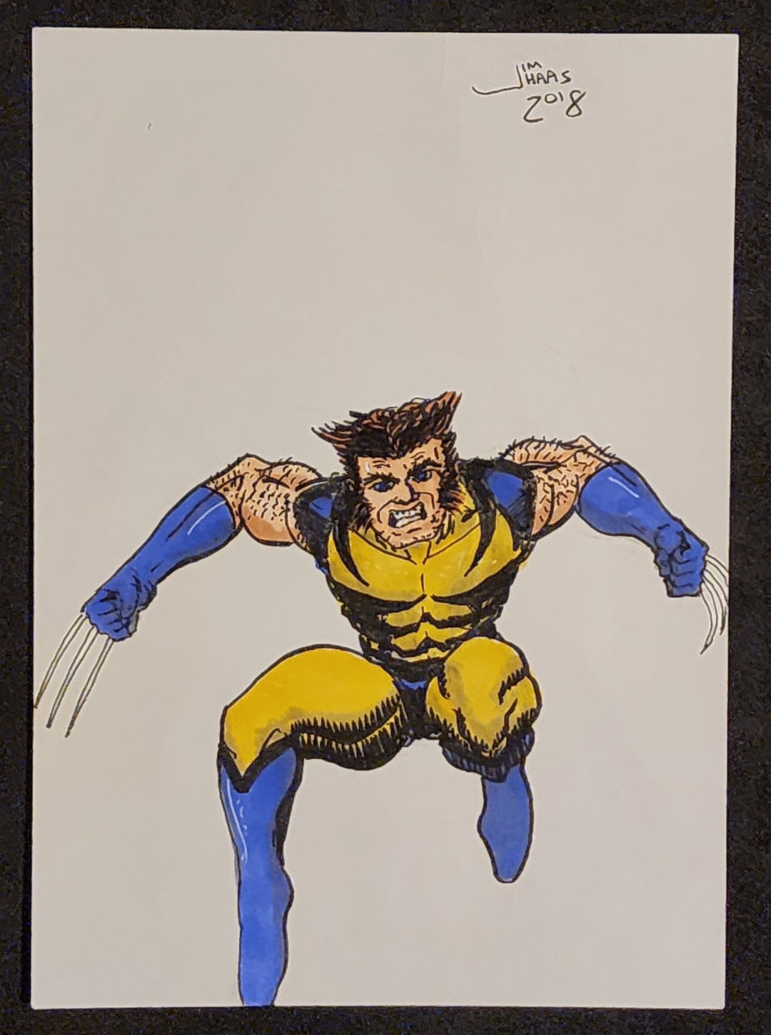 Wolverine ORIGINAL on 5x7 Cardstock (color) - Etsy