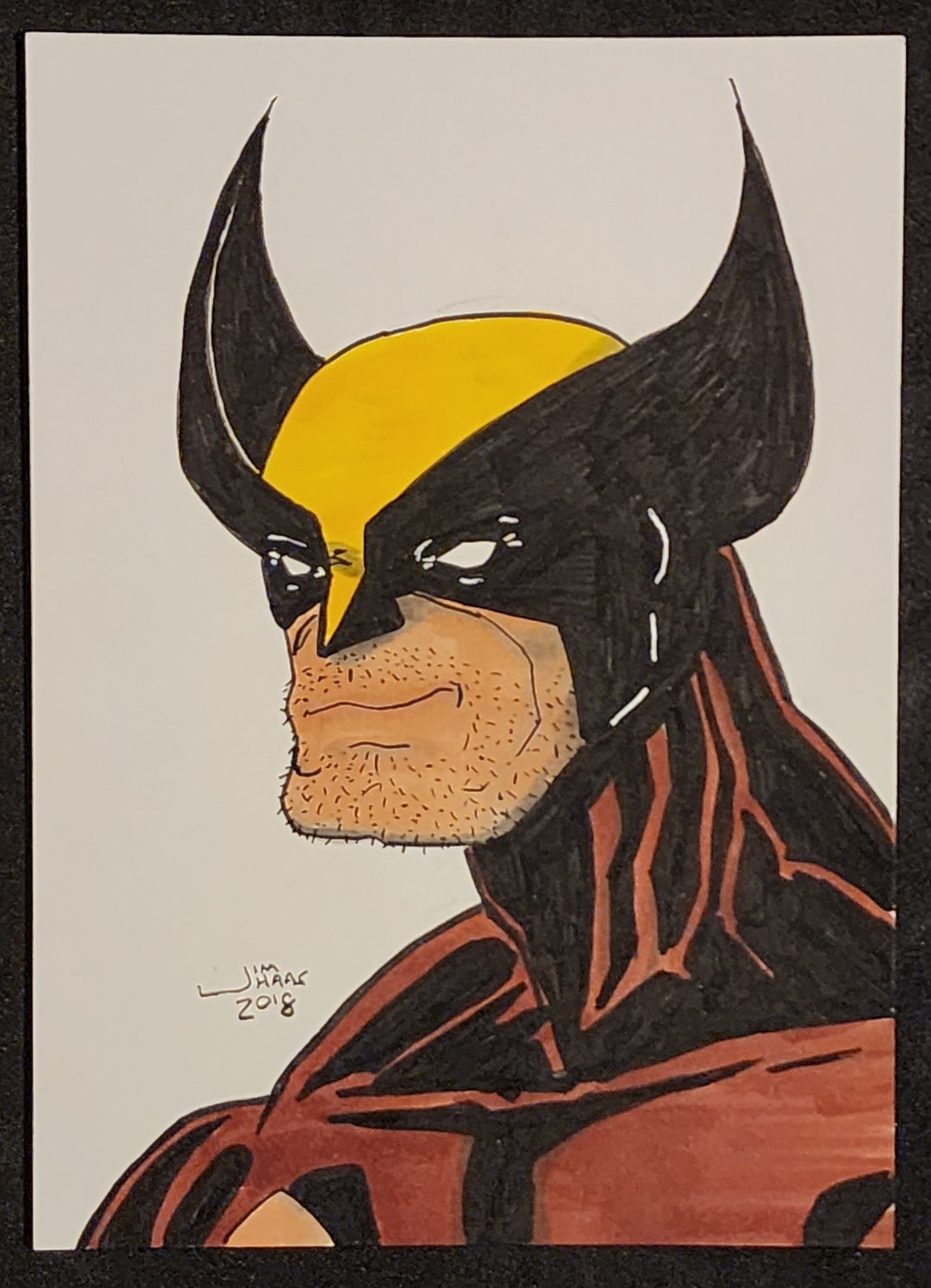 Wolverine ORIGINAL on 5x7 Cardstock color - Etsy
