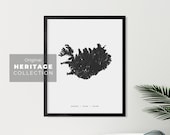 Iceland Map - Printable Map - Heritage Collection