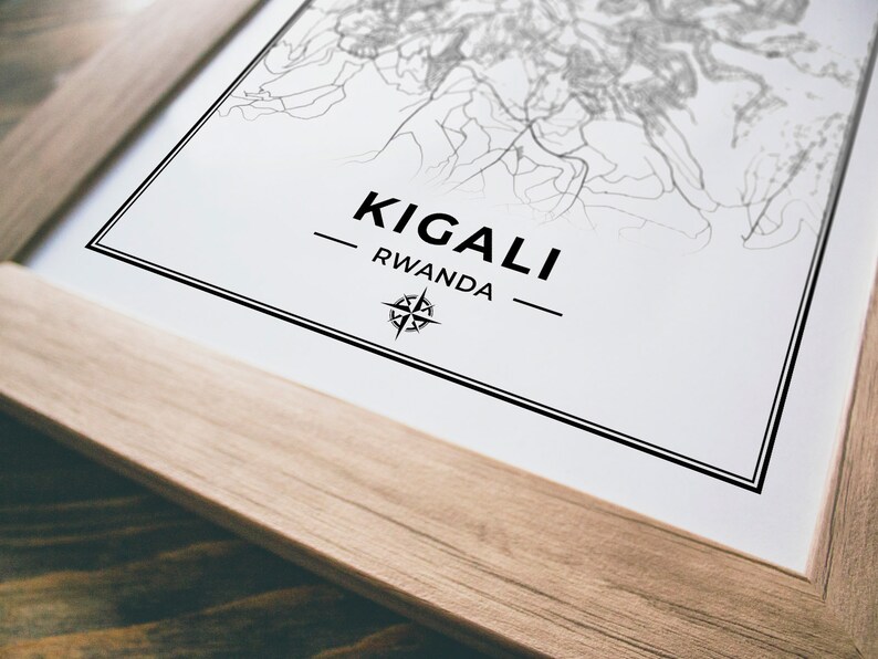 Kigali Map Print Map of Kigali Rwanda Digital Download - Etsy