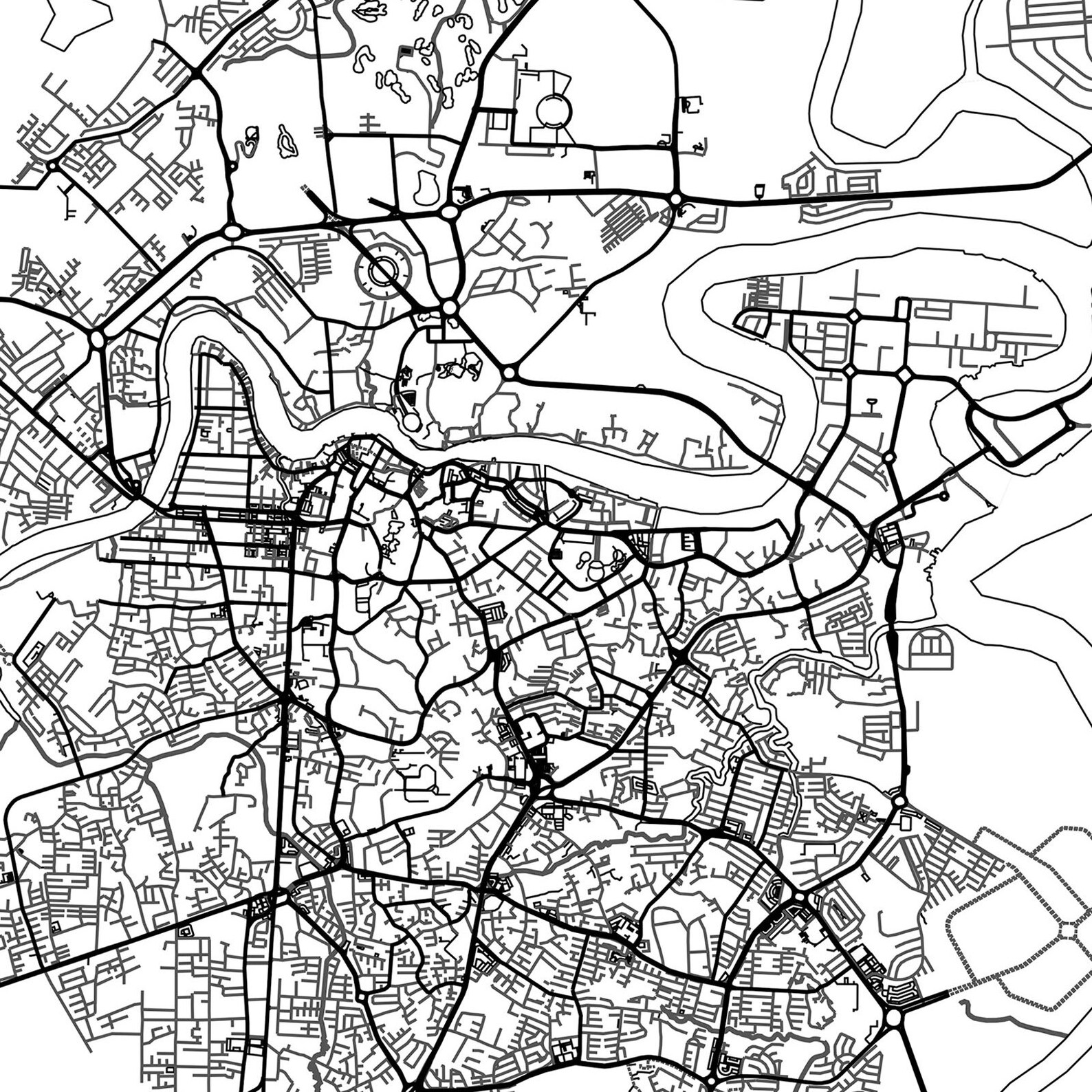 Kuching Map Print Map of Kuching Malaysia Digital Download Etsy