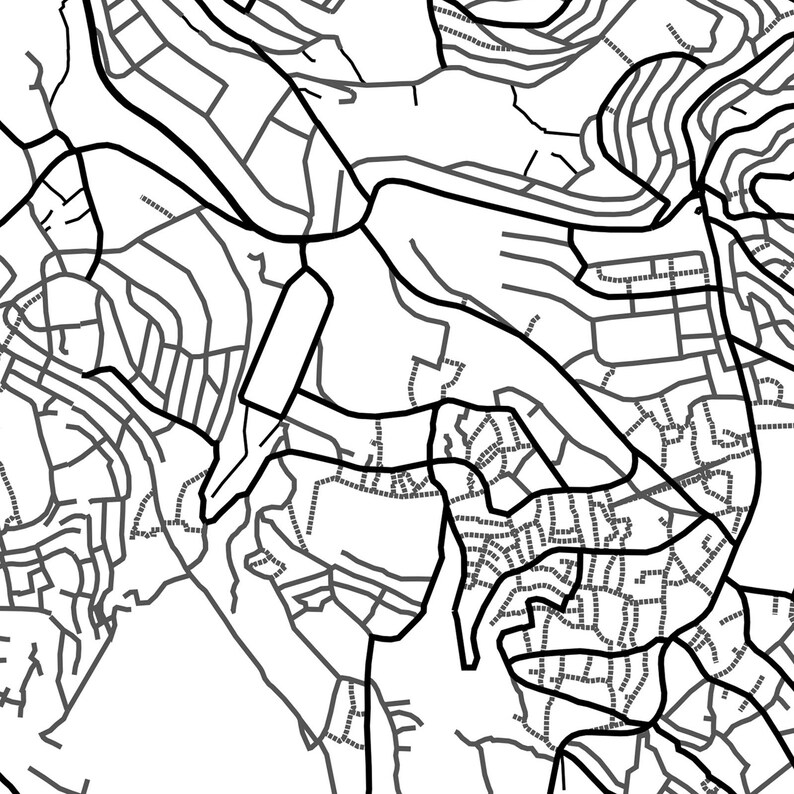 Kigali Map Print Map of Kigali Rwanda Digital Download - Etsy