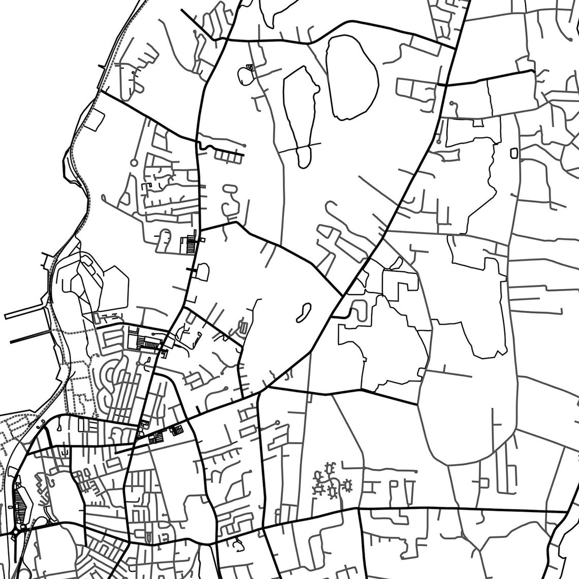 Aquidneck Island Map Print Aquidneck Island Wall Art Map Etsy