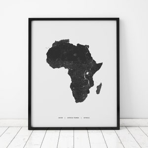 Africa Map Print | Map of Africa | Digital Download