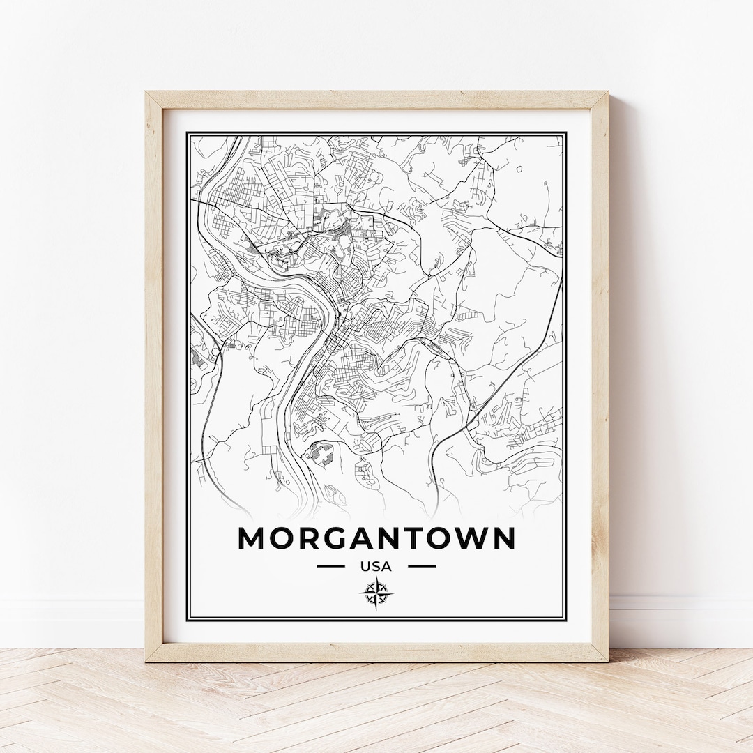 Map Print Map of West Virginia Digital Download