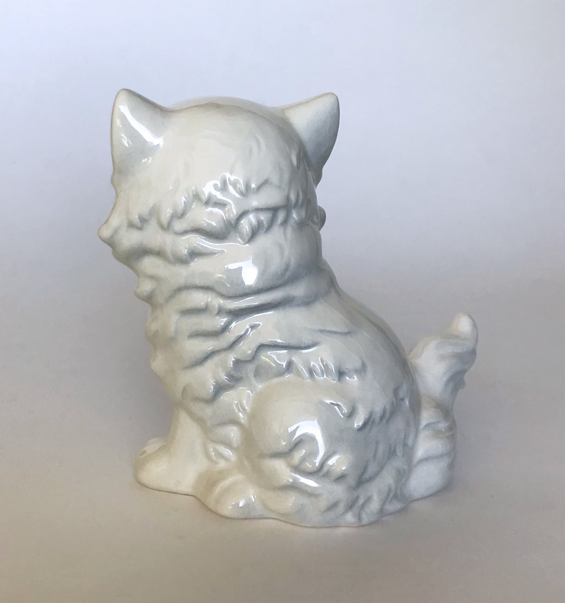 GOEBEL CAT Vintage Figurine White Sitting Cat Porcelain Yellow Etsy Australia