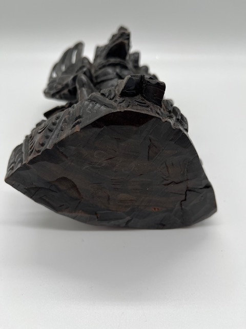 ヴィシュヌ神ガルーダ黒檀彫刻像 アジアンアンティーク インドネシア雑貨 アンティークのバリ島ガルーダ像：彫刻された黒檀のヴィシュヌ鳥
