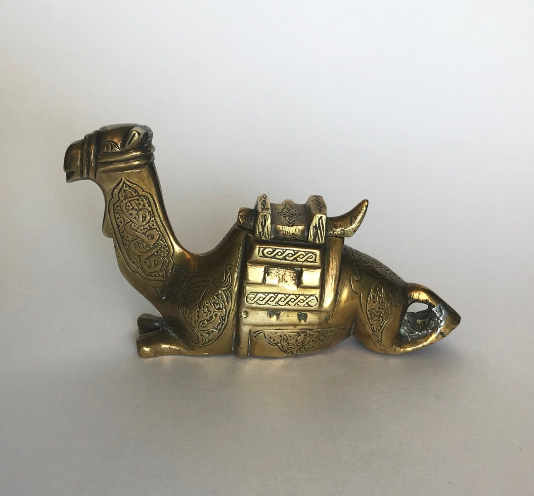Antique Camel Brass Inkwell MAMLUK Style Decorative Handcrafted ...