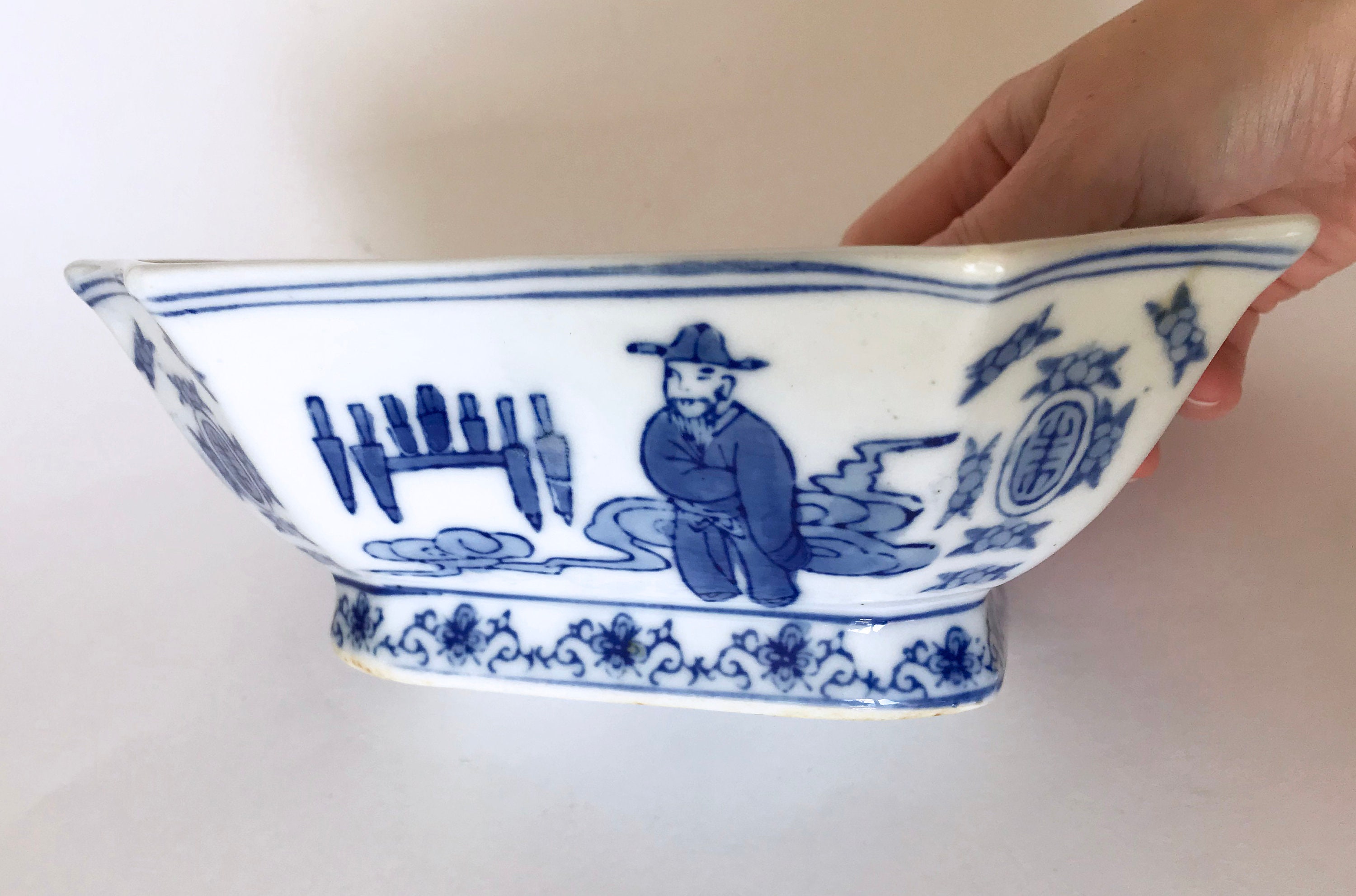 Chinois Bleu Et Blanc