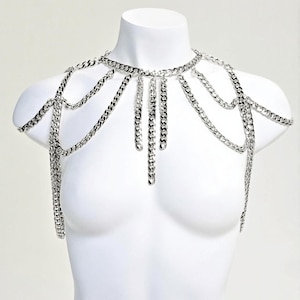 Athena Body Chain in Silver