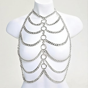 Cage Body Chain in Silver