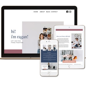 Wix Website Template, website design,blogger , personal brand,  influencer blogsite, blogger website
