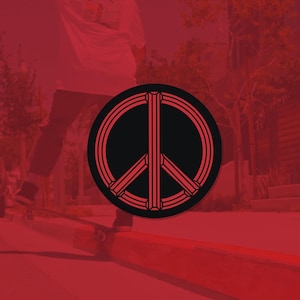 Skate Curbs In Peace Button