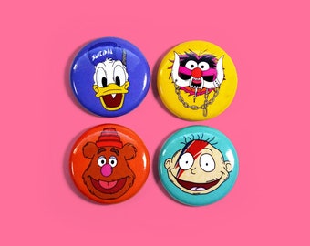 Nostalgic Button 4 Pack