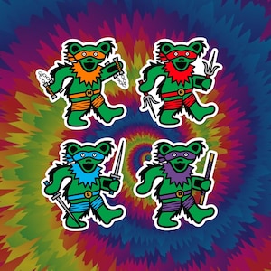 Grateful Dead Ninja Bears Sticker Pack