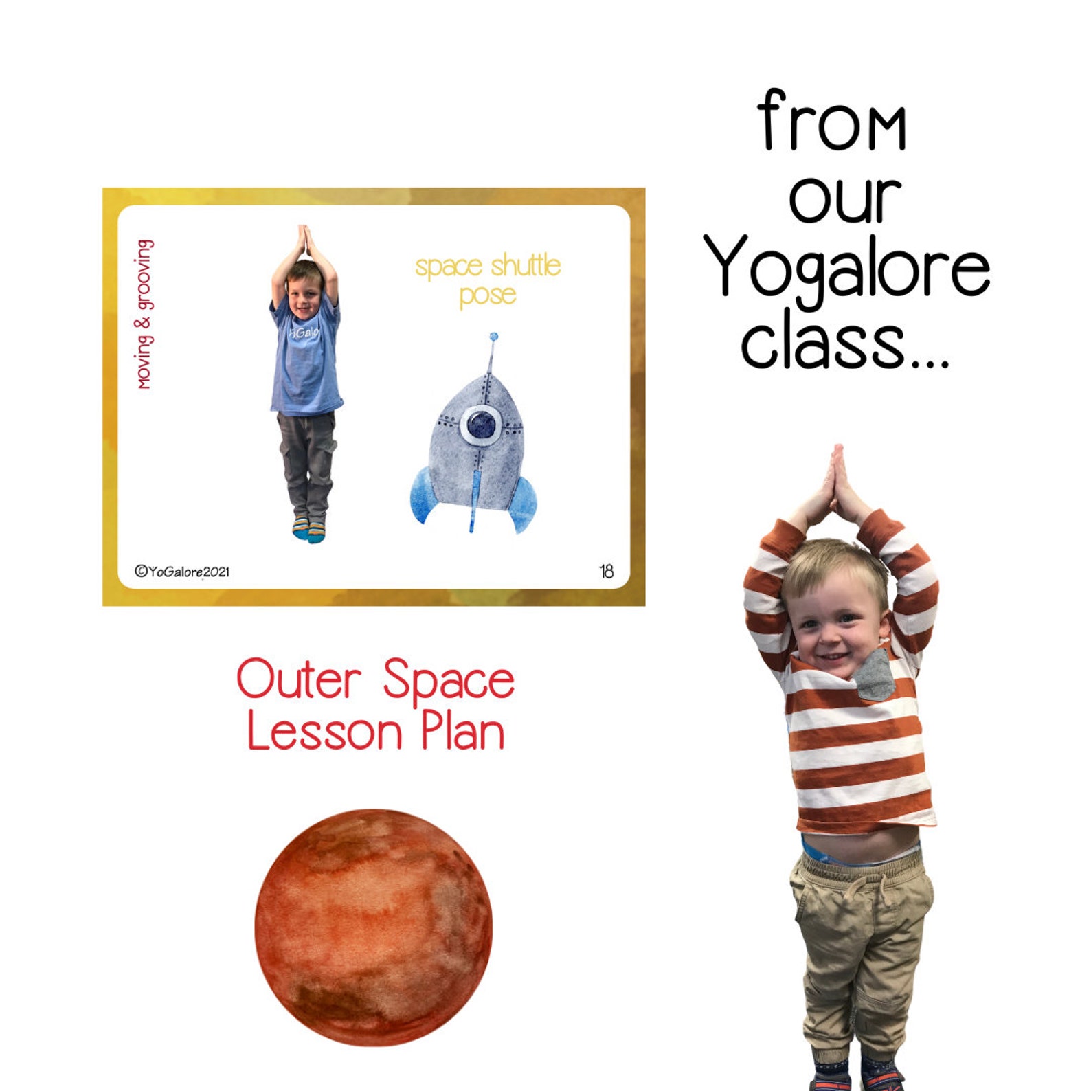 Outer Space Theme Printable Yoga Cards for Kids - Etsy