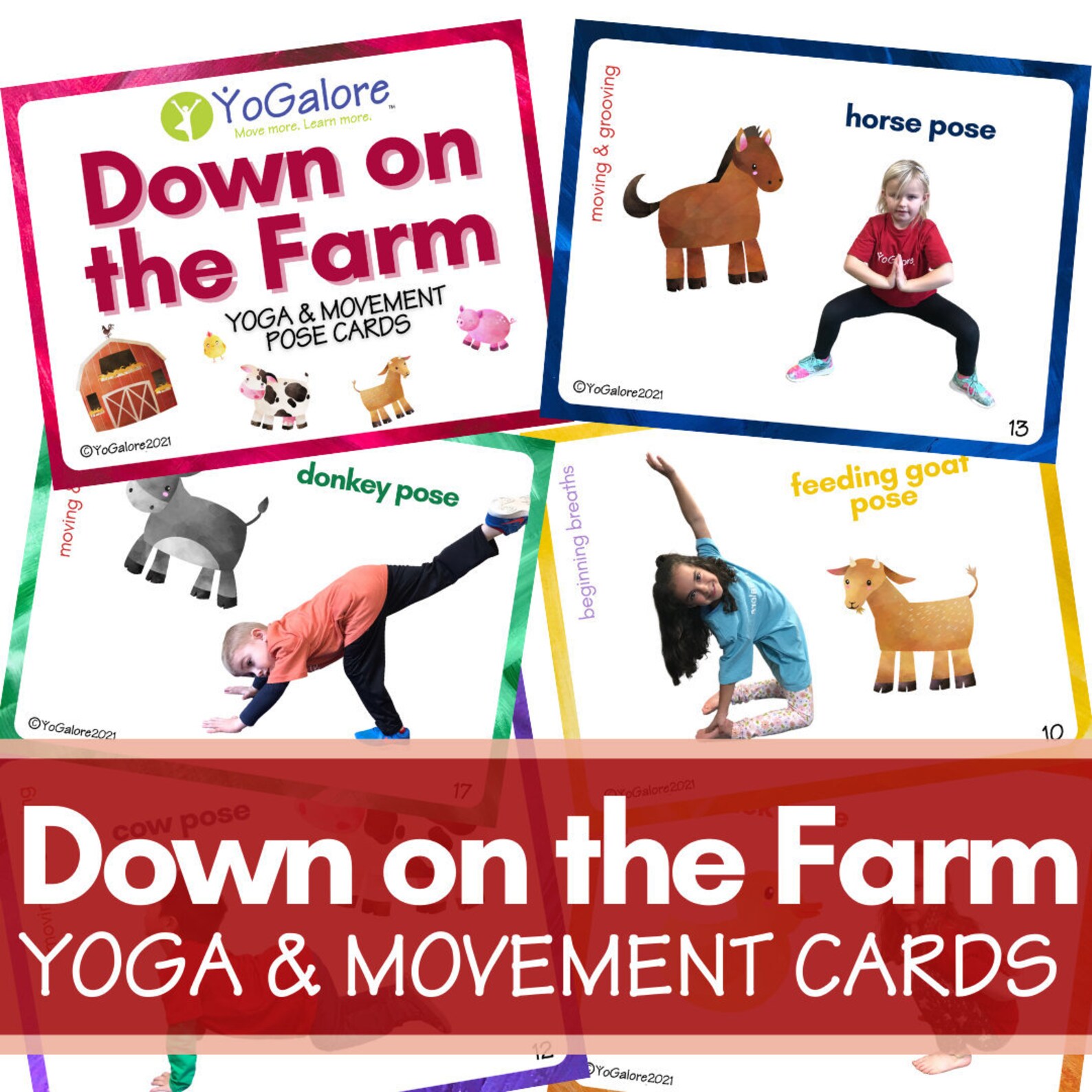 Farm Theme Yoga &amp; Movement Cards | Etsy