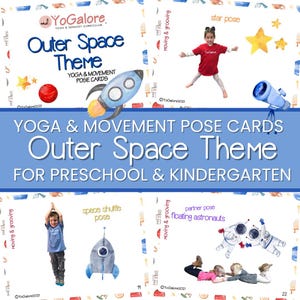 Space Theme Yoga & Movement Cards for Preschool and Kindergarten