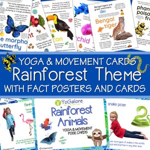 Rainforest Yoga Cards and Animal Fact Posters – Printable Movement and Science for Preschool and Kindergarten