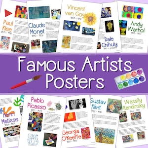 Artist Posters for Preschoolers and Kindergarten