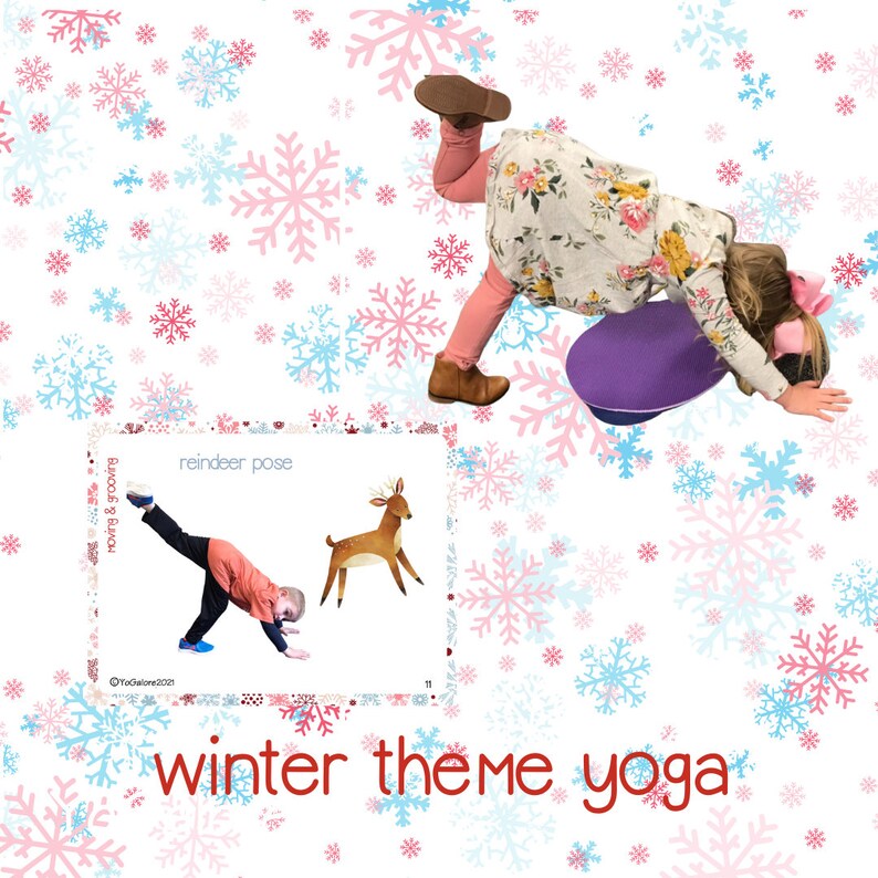 Winter Theme Yoga &amp; Movement Cards - Etsy