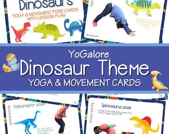 Dinosaur Yoga Lesson Plan: Dinosaur Theme Yoga & Movement Pose Cards