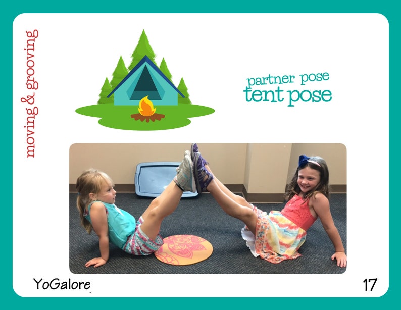 Camping Theme Yoga & Movement Pose Cards | Etsy